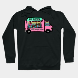 Street food truck ice cream outdoors summer Hoodie